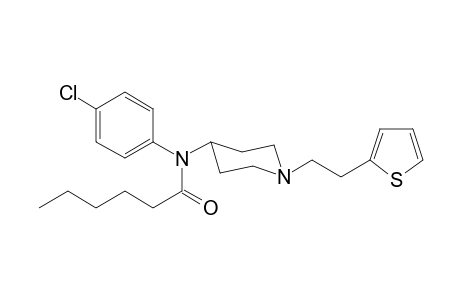 N-(4-Chlorophenyl)-N-(1-[(2-thiophen-2-yl)ethyl]piperidin-4-yl)hexanamide