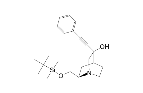 (2R)-2-(tert-Butyldimethylsiloxymethyl)-5-(2-phenylethynyl)-1-azabicyclo[2.2.2]octan-5-ol