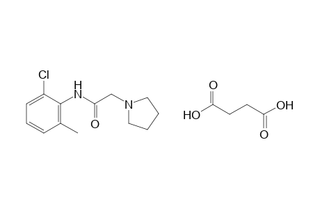 6'-chloro-1-pyrrolidineaceto-o-toluidide, succinate(1:1)