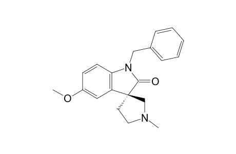 (R)-1-Benzyl-1'-(methyl)-5-methoxy-2-oxospiro[(3H)-indole-3,3'-pyrrolidine]