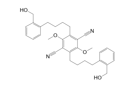 1,4-Dicyano-2,5-bis[4'-(2"-hydroxymethylphenyl) butyl]-3,6-dimethoxybenzene