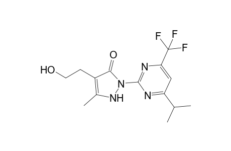 4-(2-hydroxyethyl)-2-[4-isopropyl-6-(trifluoromethyl)pyrimidin-2-yl]-5-methyl-1H-pyrazol-3-one