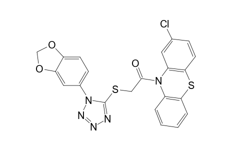 2-[1-(1,3-benzodioxol-5-yl)tetrazol-5-yl]sulfanyl-1-(2-chlorophenothiazin-10-yl)ethanone