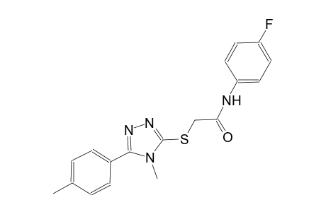 N-(4-fluorophenyl)-2-{[4-methyl-5-(4-methylphenyl)-4H-1,2,4-triazol-3-yl]sulfanyl}acetamide