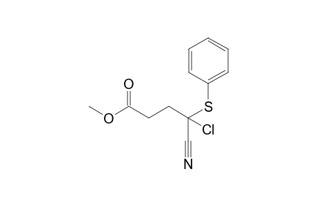 Methyl 4-chloro-4-cyano-4-phenylthiobutanoate