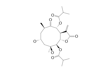 CARDIVIN-D;2,10-DIHYDROXY-5-OXO-6,9-BIS-(ISOBUTYLOXY)-GERMACRAN-8,12-OLIDE