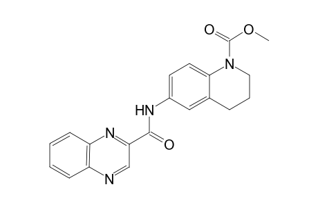 1(2H)-Quinolinecarboxylic acid, 3,4-dihydro-6-[(2-quinoxalinylcarbonyl)amino]-, methyl ester