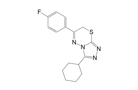 3-cyclohexyl-6-(4-fluorophenyl)-7H-[1,2,4]triazolo[3,4-b][1,3,4]thiadiazine