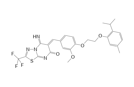 7H-[1,3,4]thiadiazolo[3,2-a]pyrimidin-7-one, 5,6-dihydro-5-imino-6-[[3-methoxy-4-[2-[5-methyl-2-(1-methylethyl)phenoxy]ethoxy]phenyl]methylene]-2-(trifluoromethyl)-, (6Z)-