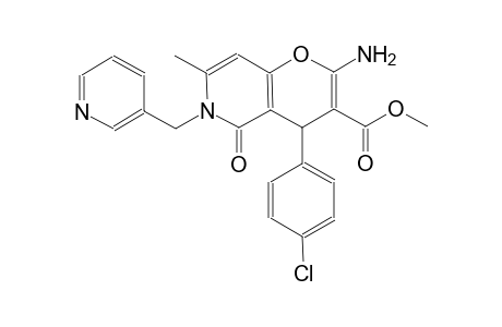 methyl 2-amino-4-(4-chlorophenyl)-7-methyl-5-oxo-6-(3-pyridinylmethyl)-5,6-dihydro-4H-pyrano[3,2-c]pyridine-3-carboxylate