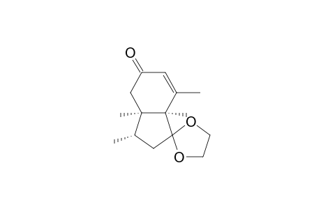 Spiro[1,3-dioxolane-2,1'-[1H]inden]-5'(4'H)-one, 2',3',3'a,7'a-tetrahydro-3',3'a,7',7'a-tetramethyl-, (3'.alpha.,3'a.alpha.,7'a.alpha.)-(.+-.)-