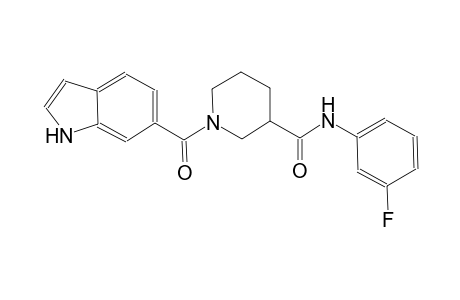 3-piperidinecarboxamide, N-(3-fluorophenyl)-1-(1H-indol-6-ylcarbonyl)-