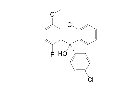 (2-chlorophenyl)-(4-chlorophenyl)-(2-fluoranyl-5-methoxy-phenyl)methanol