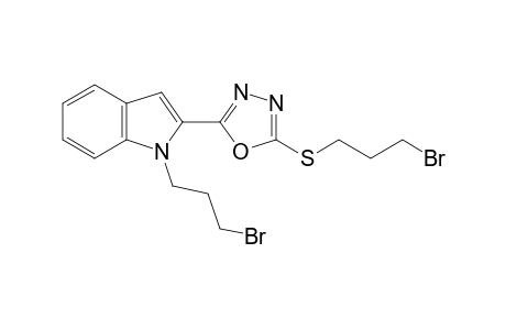 2-(3-Bromoprop-1-ylsulfanyl)-5-(1-(3-bromoprop-1-yl)indol-2-yl)-1,3,4-oxadiazole