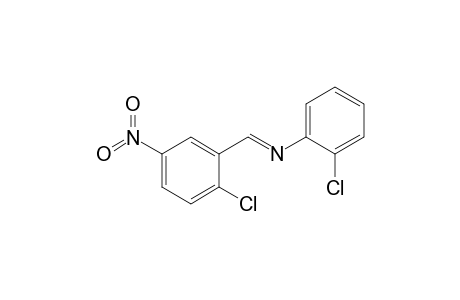 2-Chloro-N-[(E)-(2-chloro-5-nitrophenyl)methylidene]aniline