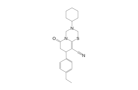 2H,6H-pyrido[2,1-b][1,3,5]thiadiazine-9-carbonitrile, 3-cyclohexyl-8-(4-ethylphenyl)-3,4,7,8-tetrahydro-6-oxo-