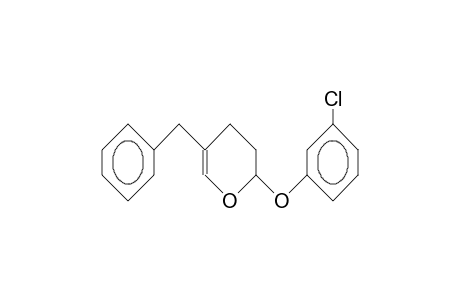2H-Pyran, 2-(3-chlorophenoxy)-3,4-dihydro-5-(phenylmethyl)-