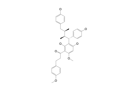 IRYANTHERIN-K;(1''R*,2''S*,R*)-3'-(1'',4''-DI-4-HYDROXYPHENYL-2'',3''-DIMETHYLBUTYL)-2',4'-DIHYDROXY-4',6'-DIMETHOXYDIHYDROCHALCONE