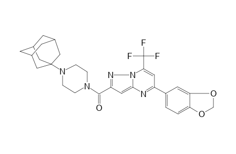 [4-(1-adamantyl)-1-piperazinyl]-[5-(1,3-benzodioxol-5-yl)-7-(trifluoromethyl)-2-pyrazolo[1,5-a]pyrimidinyl]methanone