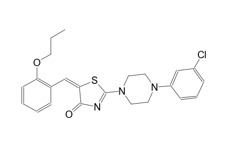 (5E)-2-[4-(3-chlorophenyl)-1-piperazinyl]-5-(2-propoxybenzylidene)-1,3-thiazol-4(5H)-one