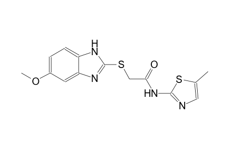acetamide, 2-[(5-methoxy-1H-benzimidazol-2-yl)thio]-N-(5-methyl-2-thiazolyl)-