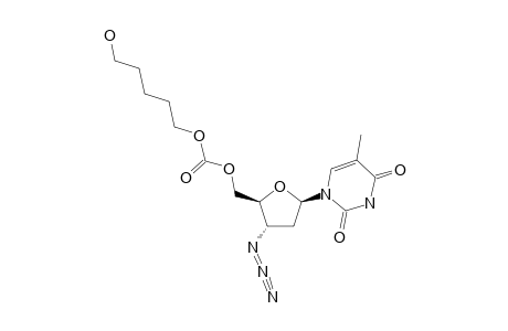 3'-AZIDO-3'-DEOXYTHYMIDIN-5'-YL-O-(5-HYDROXYPENTYL)-CARBONATE