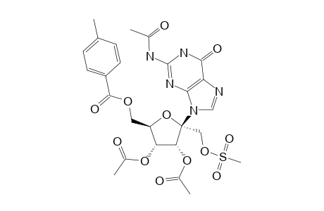 9-[1'-O-METHANESULFONYL-3',4'-O-ACETYL-6'-O-(4-TOLUOYL)-BETA-D-PSICOFURANOSYL]-N-(2)-ACETYLGUANINE