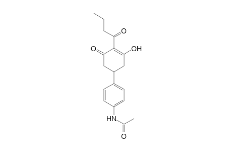 Acetamide, N-[4-[3-hydroxy-5-oxo-4-(1-oxobutyl)-3-cyclohexen-1-yl]phenyl]-