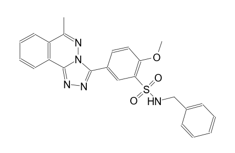 N-benzyl-2-methoxy-5-(6-methyl[1,2,4]triazolo[3,4-a]phthalazin-3-yl)benzenesulfonamide