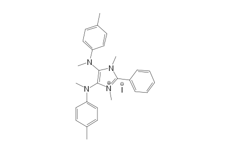 1,3-Dimethyl-2-phenyl-4,5-bis(methyl-4-tolylamino)imidazolium iodide