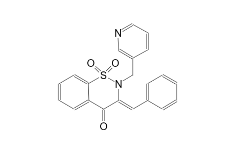 4H-1,2-benzothiazin-4-one, 2,3-dihydro-3-(phenylmethylene)-2-(3-pyridinylmethyl)-, 1,1-dioxide, (3Z)-