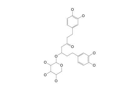 OREGONIN;(5-S)-1,7-BIS-(3,4-DIHYDROXYPHENYL)-HEPTAN-3-ONE_5-O-BETA-D-XYLOPYRANOSIDE
