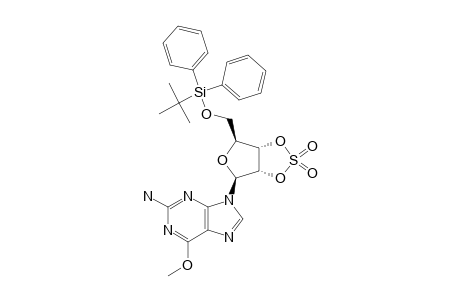 2-Amino-9-[5-O-(tert-butyldiphenylsilyl)-2,3-O-sulfonyl-.beta.-D-ribofuranosyl]-6-methoxypurine