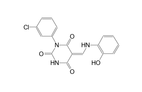 (5Z)-1-(3-chlorophenyl)-5-[(2-hydroxyanilino)methylene]-2,4,6(1H,3H,5H)-pyrimidinetrione