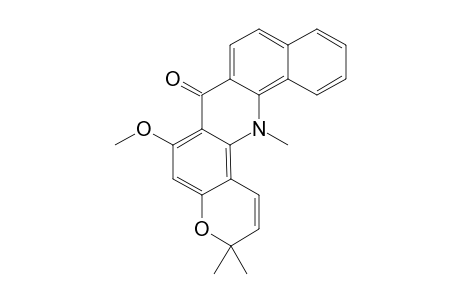 6-METHOXY-3,3,14-TRIMETHYL-3,14-DIHYDRO-7H-BENZO-[C]-PYRANO-[3,2-H]-ACRIDIN-7-ONE