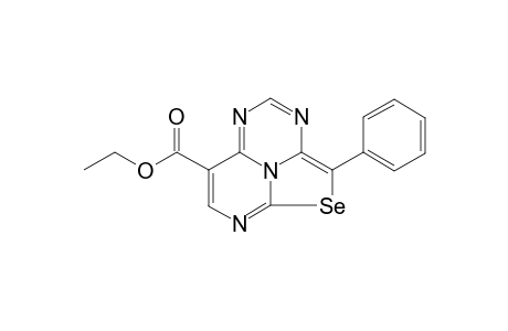 8-Carbethoxy-4-phenyl-5-selena-1,3,6-tri-azacyclo(3.2.3)azine