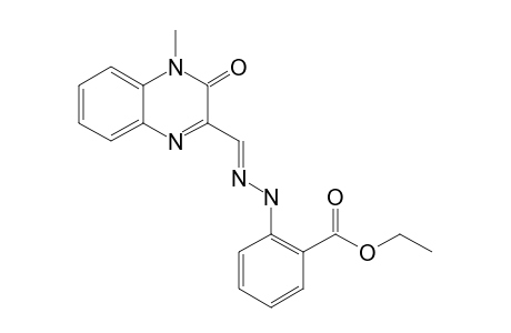 1-METHYL-3-(o-ETHOXYCARBONYL-HYDRAZONO)-METHYL-2-OXO-1,2-DIHYDRO-QUINOXALINE;HYDRAZONE-IMINE-FORM