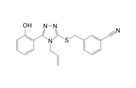 Benzonitrile, 3-[4-allyl-5-(2-hydroxyphenyl)-4H-[1,2,4]triazol-3-ylsulfanylmethyl]-