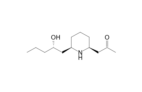 1-[(2S,6R)-6-[(2S)-2-hydroxypentyl]-2-piperidinyl]-2-propanone