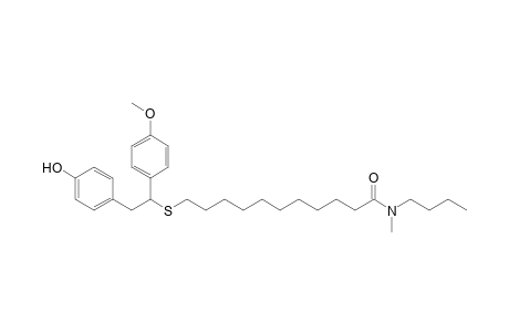 N-butyl-11-[[2-(4-hydroxyphenyl)-1-(4-methoxyphenyl)ethyl]thio]-N-methyl-undecanamide