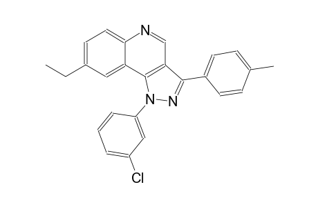 1-(3-chlorophenyl)-8-ethyl-3-(4-methylphenyl)-1H-pyrazolo[4,3-c]quinoline