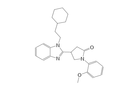 4-[1-(2-cyclohexylethyl)-1H-benzimidazol-2-yl]-1-(2-methoxyphenyl)-2-pyrrolidinone
