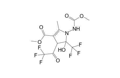 1-(carbomethoxyamino)-5-hydroxy-2-methyl-4-(2,2,2-trifluoroacetyl)-5-(trifluoromethyl)-2-pyrroline-3-carboxylic acid methyl ester