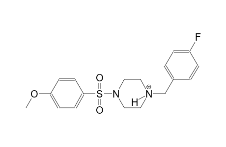 1-(4-fluorobenzyl)-4-[(4-methoxyphenyl)sulfonyl]piperazin-1-ium