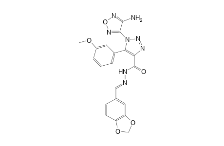 1-(4-amino-1,2,5-oxadiazol-3-yl)-N'-[(E)-1,3-benzodioxol-5-ylmethylidene]-5-(3-methoxyphenyl)-1H-1,2,3-triazole-4-carbohydrazide