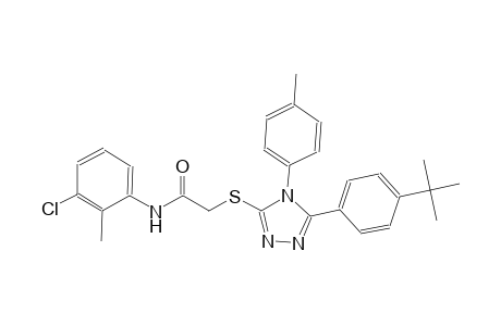 2-{[5-(4-tert-butylphenyl)-4-(4-methylphenyl)-4H-1,2,4-triazol-3-yl]sulfanyl}-N-(3-chloro-2-methylphenyl)acetamide