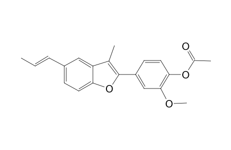 Phenol, 2-methoxy-4-[3-methyl-5-(1-propenyl)-2-benzofuranyl]-, acetate, (E)-