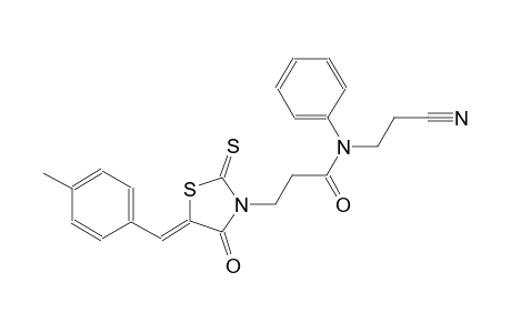 N-(2-cyanoethyl)-3-[(5Z)-5-(4-methylbenzylidene)-4-oxo-2-thioxo-1,3-thiazolidin-3-yl]-N-phenylpropanamide