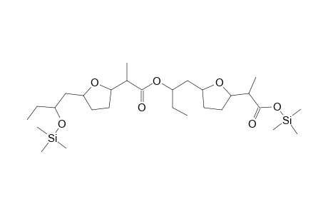 2-[5-[2-[2-[5-(2-Hydroxybutyl)oxolan-2-yl]propanoyloxy]butyl]oxolan-2-yl]propanoic acid, 2tms