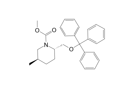 (RAC)-TRANS-5-METHYL-2-TRITYLOXYMETHYLPIPERIDINE-1-CARBOXYLIC-ACID-METHYLESTER